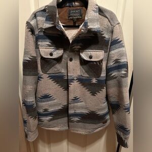 Jachs NY Premium Outdoor Purveyor’s Heavy Warm Flannel Gray Tan Blue Size M.